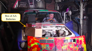 Man Replaces Car Battery With Box of AAs and It Actually Works